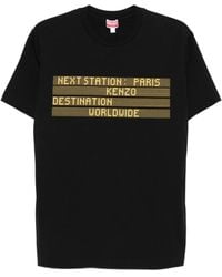 KENZO - Graphic-Print Cotton T-Shirt - Lyst