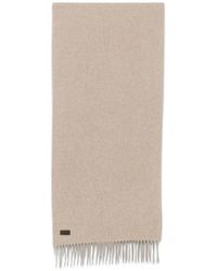 Canali - Sciarpa Con Logo E Frange - Lyst