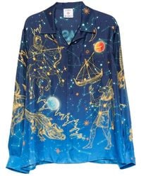 CASABLANCA - Constellation-Print Long-Sleeve Shirt - Lyst