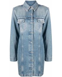 Off-White c/o Virgil Abloh - Vestido camisero vaquero de manga larga - Lyst