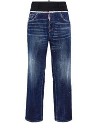 DSquared² - Mid-Rise Straight-Leg Jeans - Lyst