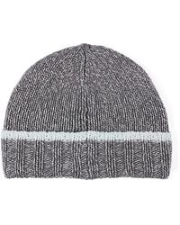 Paul & Shark - Stripe-Detail Beanie Hat - Lyst