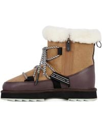 EMU - Blurred Lace-Up Shearling Boots - Lyst