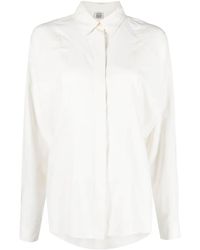 Totême - Paneled Silk Shirt - Lyst