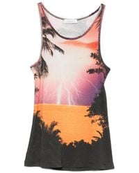 Rabanne - Geribbelde Tanktop Met Print - Lyst