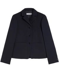 Jil Sander - Blazer Tipo Gabardina De Lana - Lyst