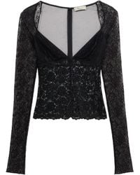 Blumarine - Top Met Kant - Lyst