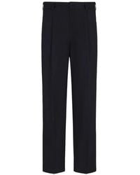 ARMANI EXCHANGE - Pleated Straight-Leg Trousers - Lyst