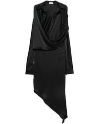 Vestiaire d'un Oiseau Libre - Asymmetric Draped Midi Dress - Lyst