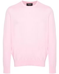 DSquared² - Knitted Cotton Jumper - Lyst