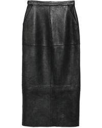 P.A.R.O.S.H. - Panelled Leather Skirt - Lyst