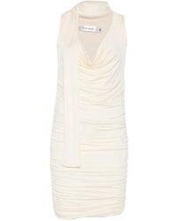 AYA MUSE - Draped-Meckline Midi Dress - Lyst