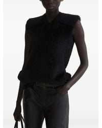 Mugler - Haut Sans Manches En Maille À Effet Brossé - Lyst