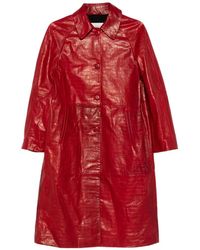 Nour Hammour - Abrigo Con Efecto De Piel De Cocodrilo En Relieve - Lyst