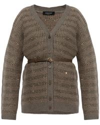 Fabiana Filippi - Sequin-Embellished Belted Cardigan - Lyst