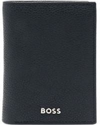 BOSS - Logo-Plaque Leather Wallet - Lyst