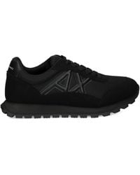 ARMANI EXCHANGE - Logo-Detail Mesh Trainers - Lyst