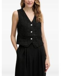 Morgan - Button V-Neck Top - Lyst