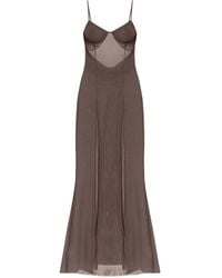 Bondeye - Mesh Slit Maxi Dress - Lyst