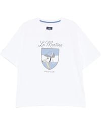 La Martina - Logo-Print T-Shirt - Lyst