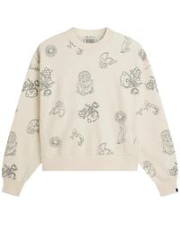 Scotch & Soda - Embroidered Floral-Print Sweater - Lyst