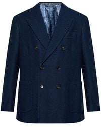 Etro - Cotton Blazer With Closed Lapels - Lyst