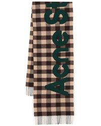 Acne Studios - Logo-patch Checked Wool Scarf - Lyst