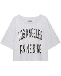Anine Bing - Johnny Cropped Tee - Lyst