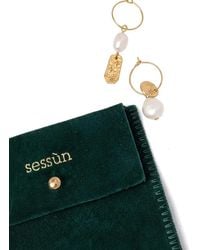 Sessun - Pendientes Soren Con Perla - Lyst