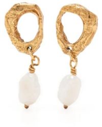 Loveness Lee - Dio Aurum Pearl-Embellished Drop Earrings - Lyst
