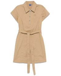 HUGO - Logo-Embroidered Mini Dress - Lyst