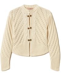 Twinset - Cable-Knit Button-Up Cardigan - Lyst