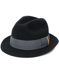 Paul Smith Sombrero fedora con detalle de cinta - Negro