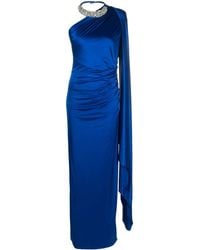 Alexandre Vauthier - Draped-sleeve Satin Gown - Lyst