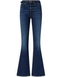 Pinko - Embroidered-Belt Flare Jeans - Lyst