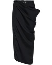 Sportmax - Pontida Gedrapeerde Maxi-Rok Met Ceintuur - Lyst