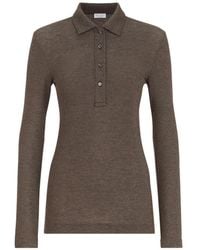 Brunello Cucinelli - Sparkling Virgin-Wool Jersey Polo Shirt - Lyst