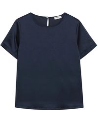 Weekend by Maxmara - Satin Crew-Neck T-Shirt - Lyst
