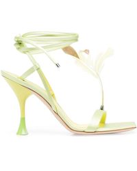 3Juin - Kimi 105mm Feather-detail Sandals - Lyst