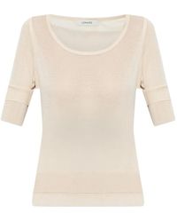 Lemaire - Ribbed-Knit Short-Sleeve Top - Lyst