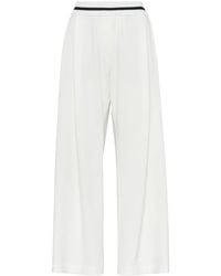 Brunello Cucinelli - Elasticated-Waistband Palazzo Pants - Lyst