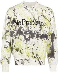 Aries - No Problemo Paint-Print Sweatshirt - Lyst