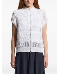 Peserico - Zip Fastening Open Knit Knitwear - Lyst