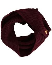 Dolce & Gabbana - Logo-Plaque Rib-Knit Scarf - Lyst