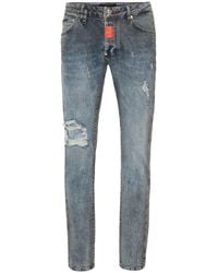 Philipp Plein - Distressed-Effect Jeans - Lyst