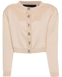 ROTATE BIRGER CHRISTENSEN - Logo-Lettering Cardigan - Lyst