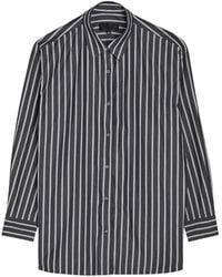 Nili Lotan - Yorke Vertical-Stripe Long-Sleeve Shirt - Lyst