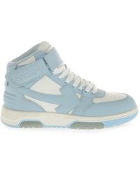 Off-White c/o Virgil Abloh - Mid-Top Out Of Office Leather Sneakers With Touch-Strap Closure - Lyst