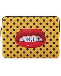 Seletti - Polka-Dot Print Laptop Case - Lyst