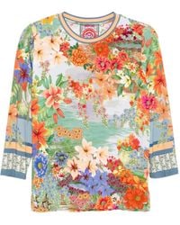 Johnny Was - The Janie 3/4 Sleeve Crew Neck T-Shirt - Lyst